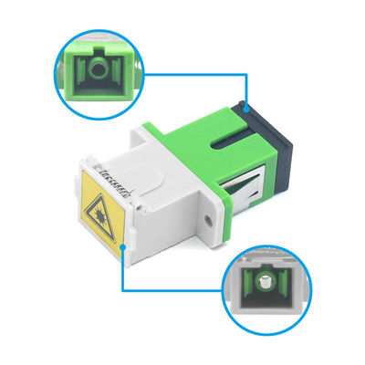 Storage Temp. 40°C to 85°C SC APC Optic Fiber Adaptor with Filp Auto Shutter and Flange