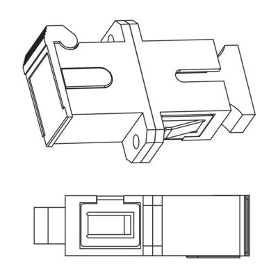 Simplex SC PC UPC Fiber Optic Adapter with Side Auto Shutter 4g Network Compatibility