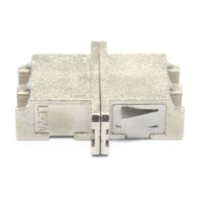 Metal Case Fiber DX LC UPC Duplex sm Adapter with Flange Low Insertion Loss of 0.2dB