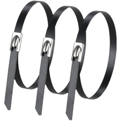 100pcs Ball Lock Stainless Steel Cable Ties for -80° to 538° C Working Temperatures