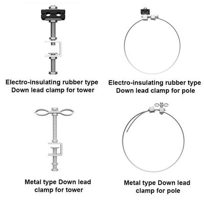 Hot Dip Galvanized Flat Iron Down Lead Clamp for Tower Used Conductor Clamp of Cable