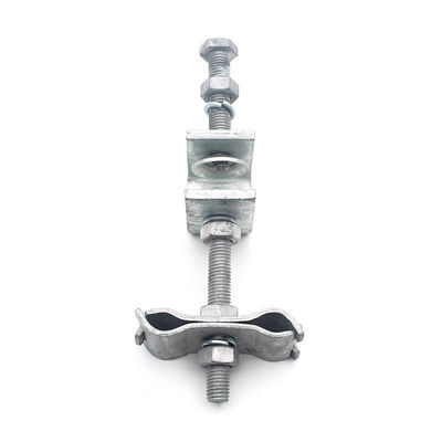 Galvanized Steel Down Lead Clamp Metal ADSS For Pole And Tower