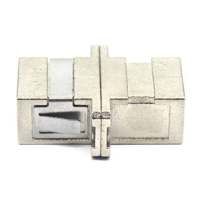 Metal Case SC UPC Simplex Fiber Optic Adapter with Flange