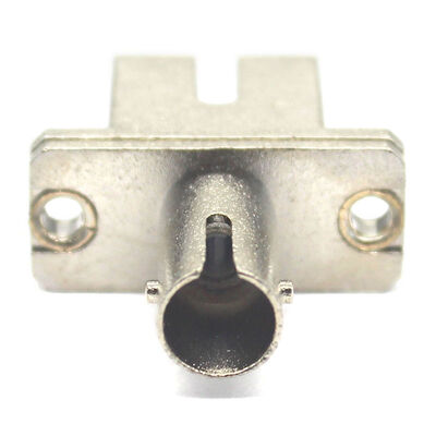 FTTH SC UPC to ST UPC Simplex Fiber Optic Adapter with 0.2 dB Insertion Loss in Metal Case with Flange and 500 Cycle Durability