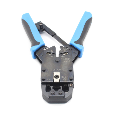 RJ-45 RJ-12 RJ-11 8P8C 6P6C 4P4C 中程度の鋼材から作られたストリッパー付きケーブルカット機