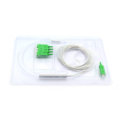 LSZH 光ファイバー 1x4 PLC スプリッタ 0.9mm ミニタイプ FTTXとPONネットワークのコネクタ付き