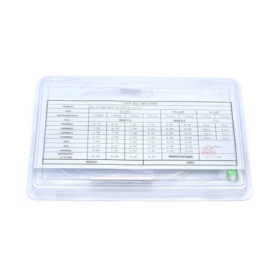 LSZH 光ファイバー 1x4 PLC スプリッタ 0.9mm ミニタイプ FTTXとPONネットワークのコネクタ付き