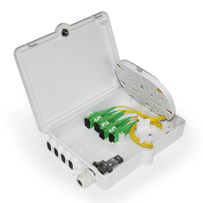 FTTH 8コア ファイバーオプティック配送箱 壁またはポールマウントのためのオプションアダプターとピグテイル