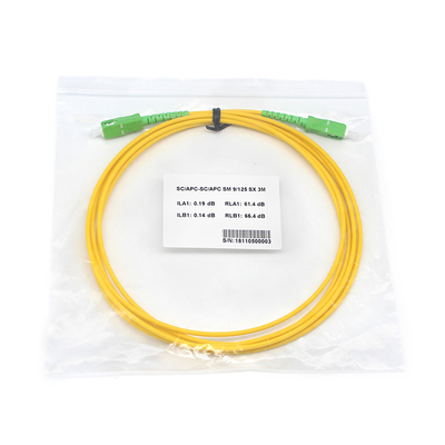 2.0mm 3.0mm シンプル光ファイバーパッチコード SC APCからSC APCSM
