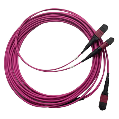 50/125 OM4 MM MPO パッチコード 24F 3.0mm PVC 高密度マルチモード