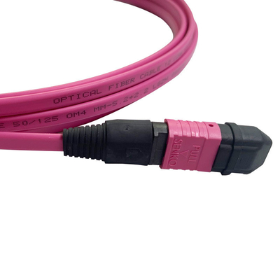 50/125 OM4 MM MPO パッチコード 24F 3.0mm PVC 高密度マルチモード