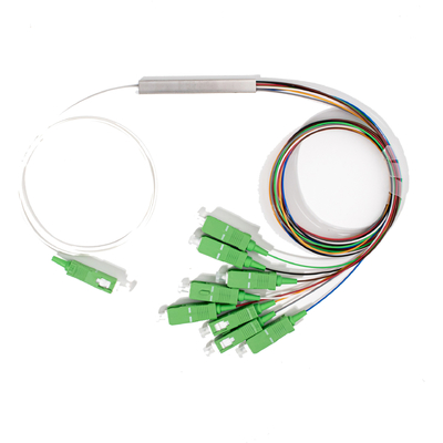 光ファイバー 1X8 ミニ PLC スプリッタ SC APC コネクタ 0.9mm, 1M