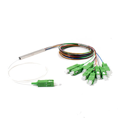 光ファイバー 1X8 ミニ PLC スプリッタ SC APC コネクタ 0.9mm, 1M