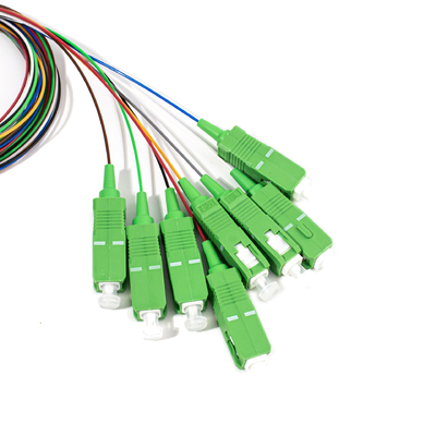 光ファイバー 1X8 ミニ PLC スプリッタ SC APC コネクタ 0.9mm, 1M
