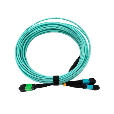 MTP/MPO から MPO OM3/OM4/OM5 8~44 ファイバーを持つ 3.0mm 光ファイバートランクケーブル